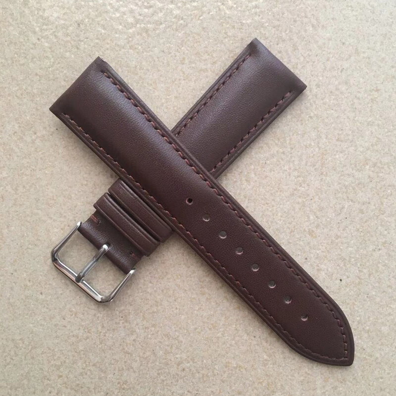 Watch Band Calf Genuine Leather Watch Strap Belt Wristwatch Band Brown 16-24mm