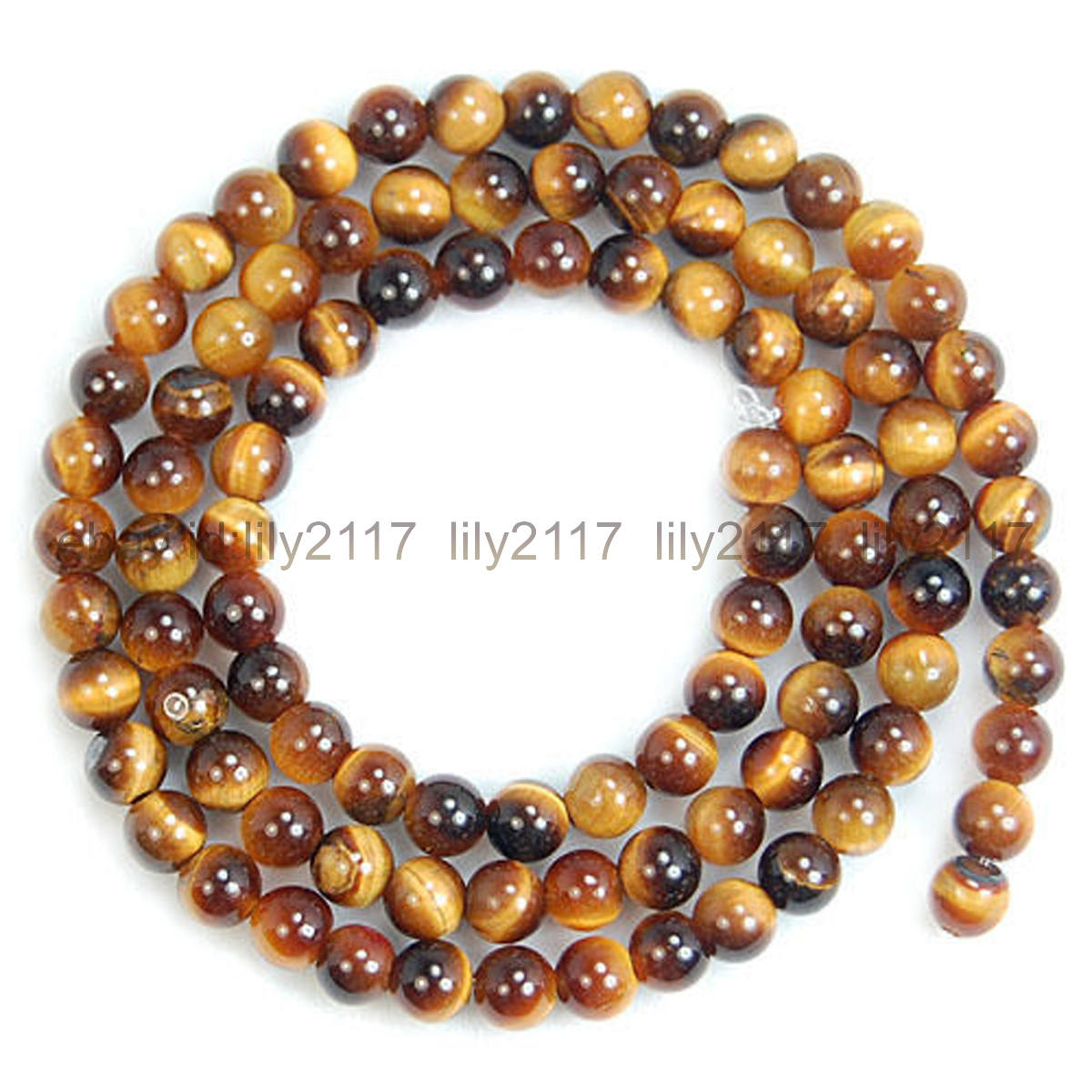 Natural Yellow Tiger’s Eye Gemstones Loose Beads 15″ 4mm 6mm 8mm 10mm 12mm 14mm
