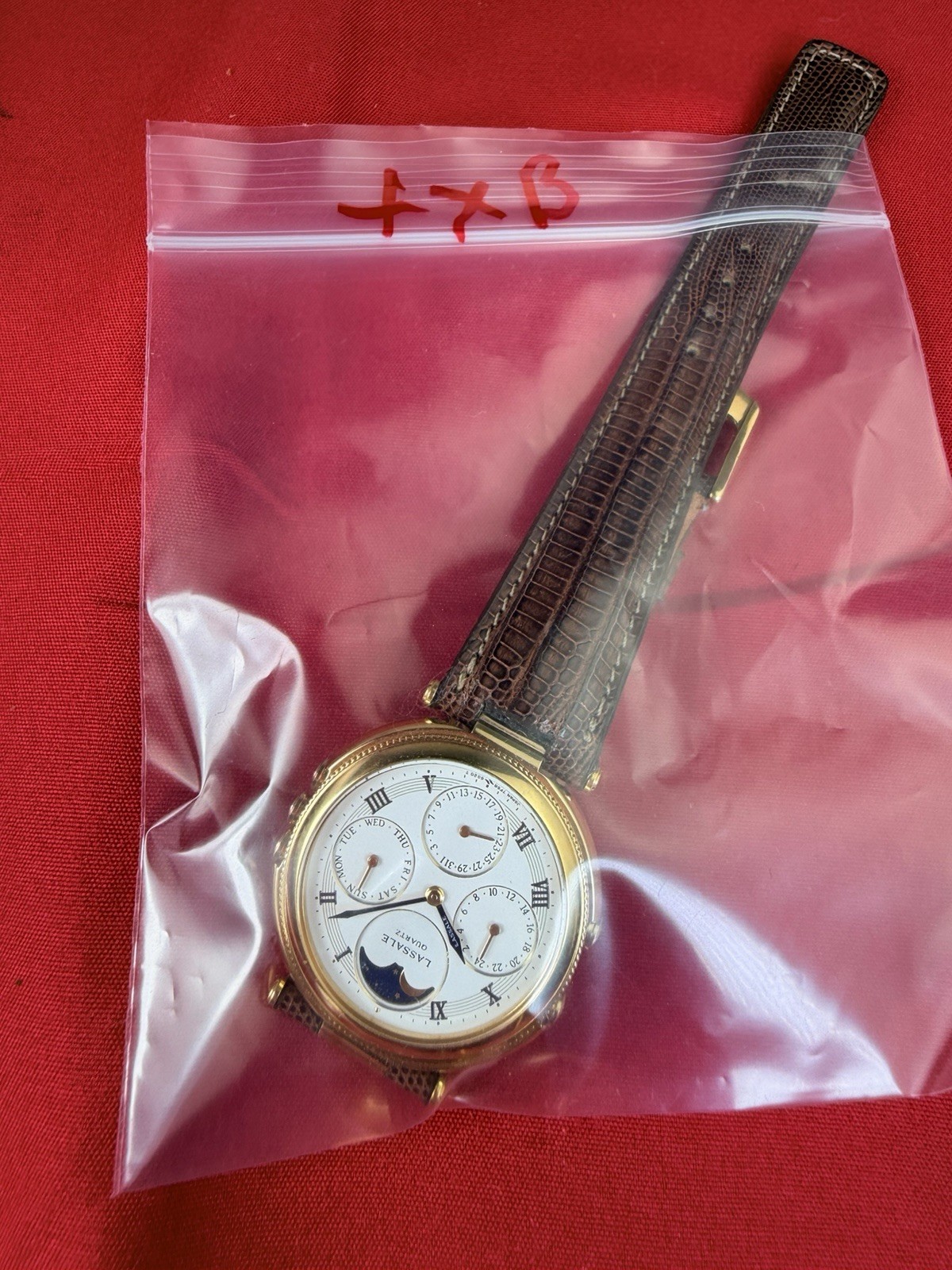 NOS Seiko Lassale 7F68-6020 Moonphase Perpetual Calendar Watch No Movement