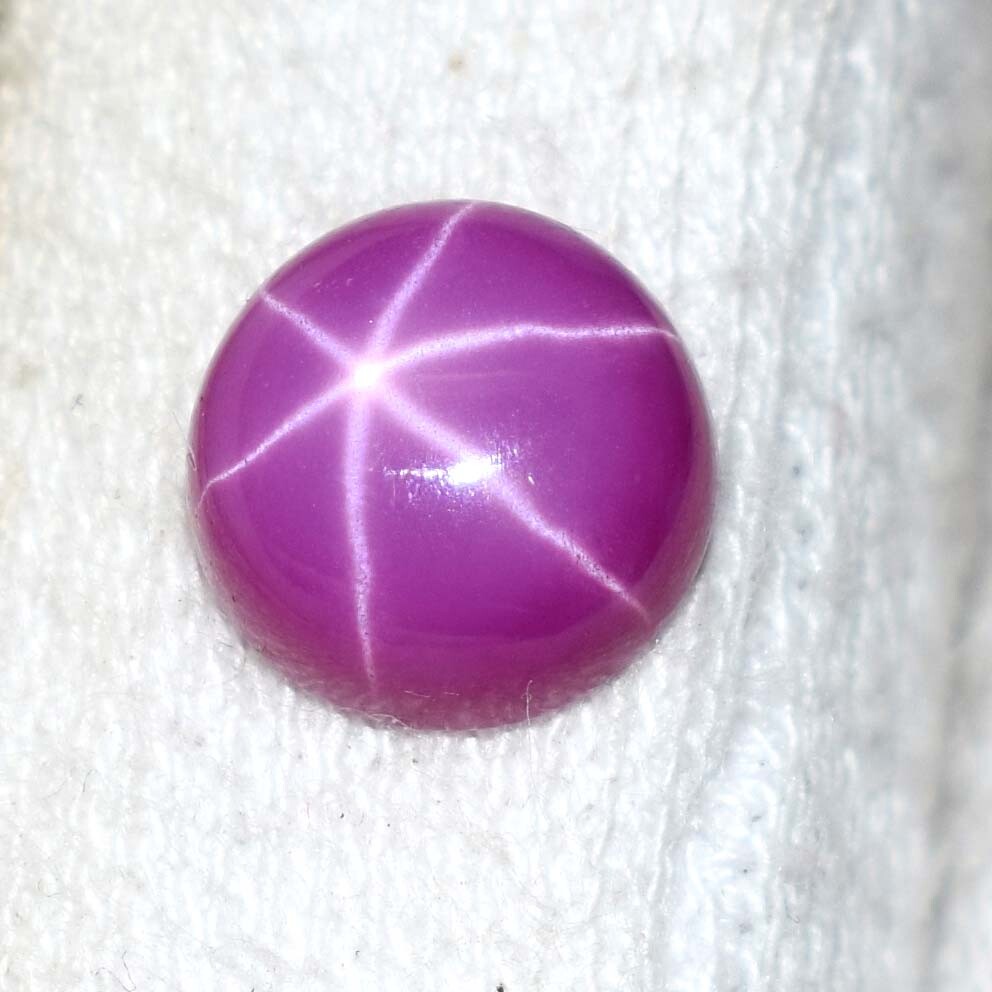 Natural 3-5 Ct Red Star Ruby Ring Size Gems 6 Rays Round Shape Certified SJ13