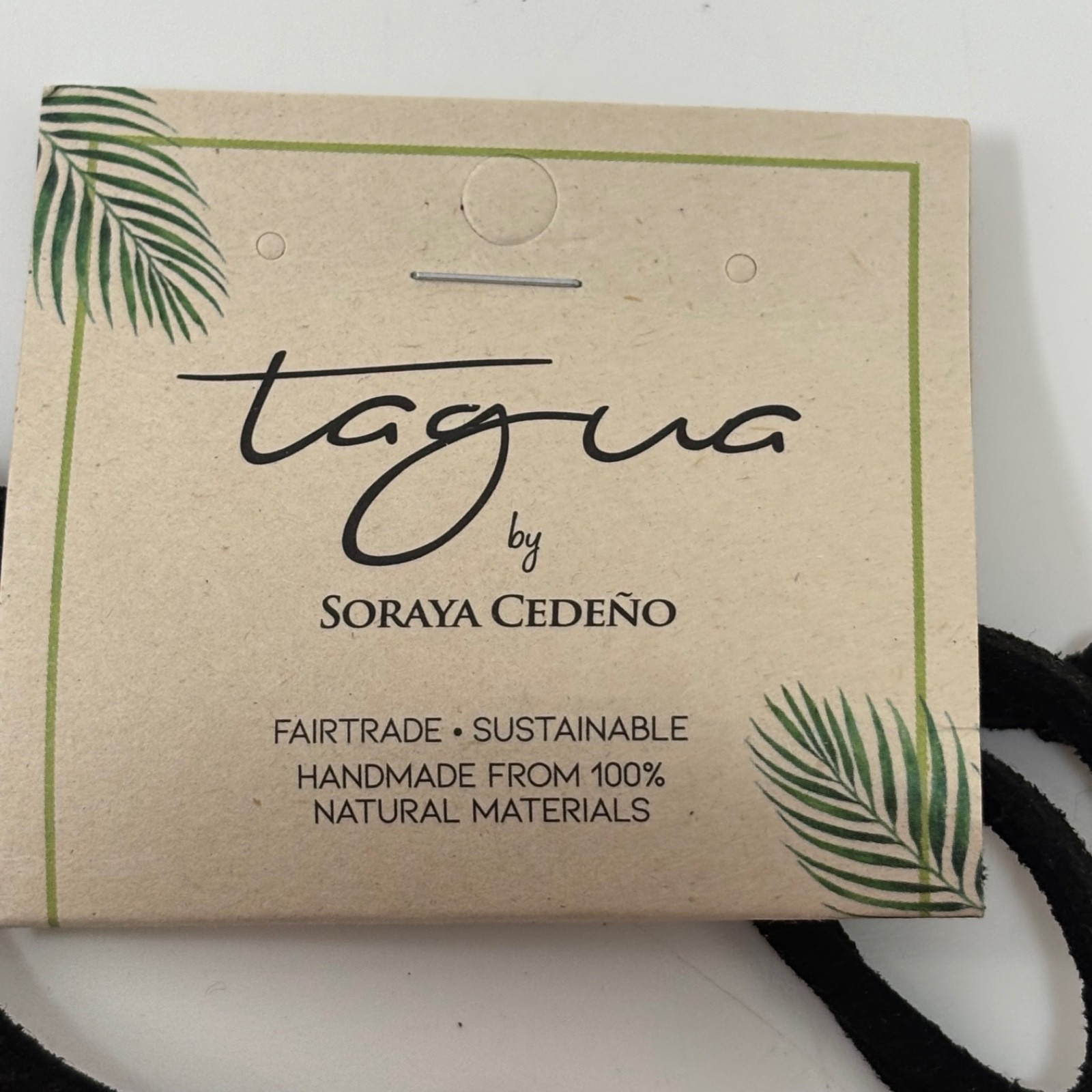 Tagua by Soraya Cedeno Amaranta Necklace Mustard Yellow Links Black Gold Beads