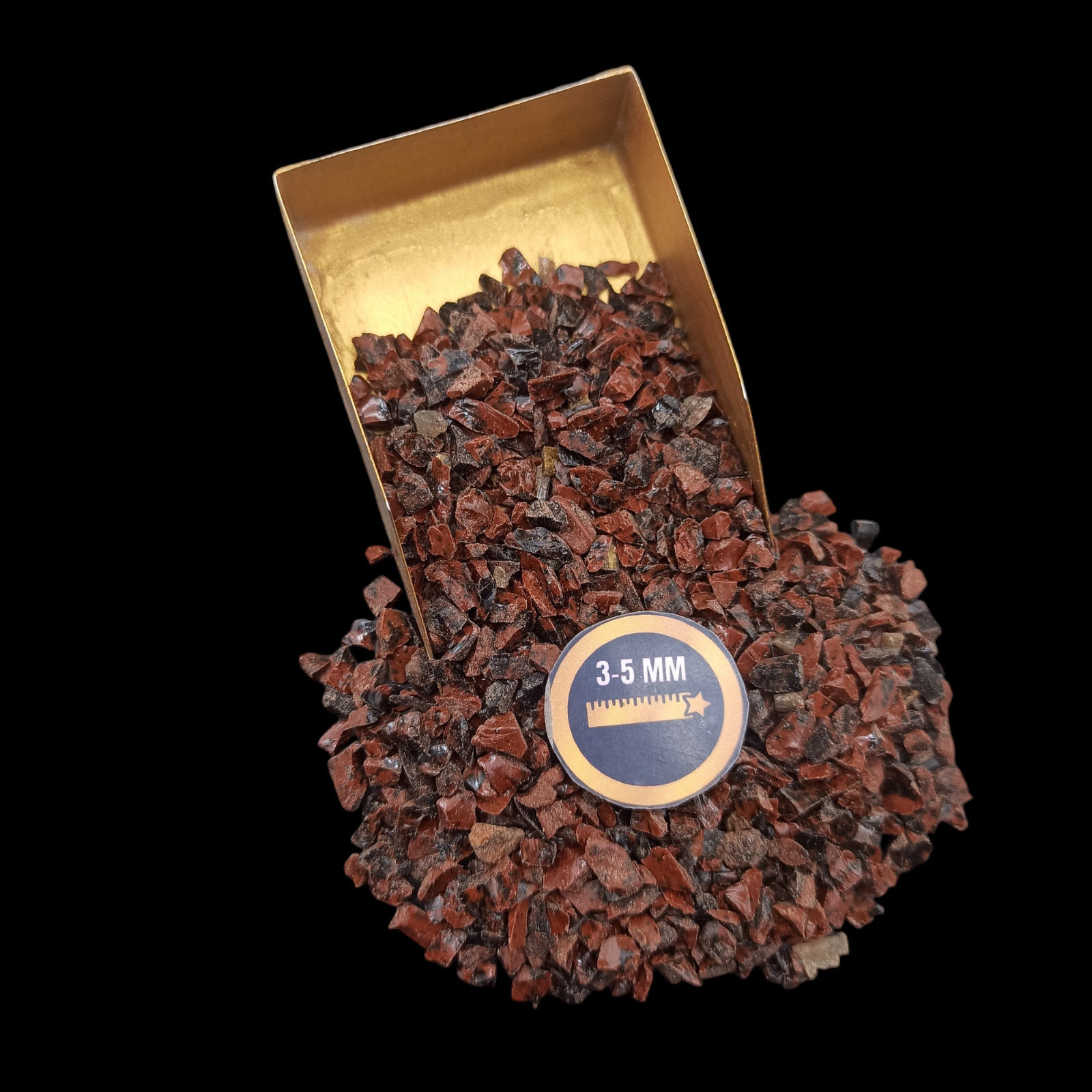 Mahogany Obsedian Eye coarse Crushed Powder For Massage Use Ring inlay jewelry