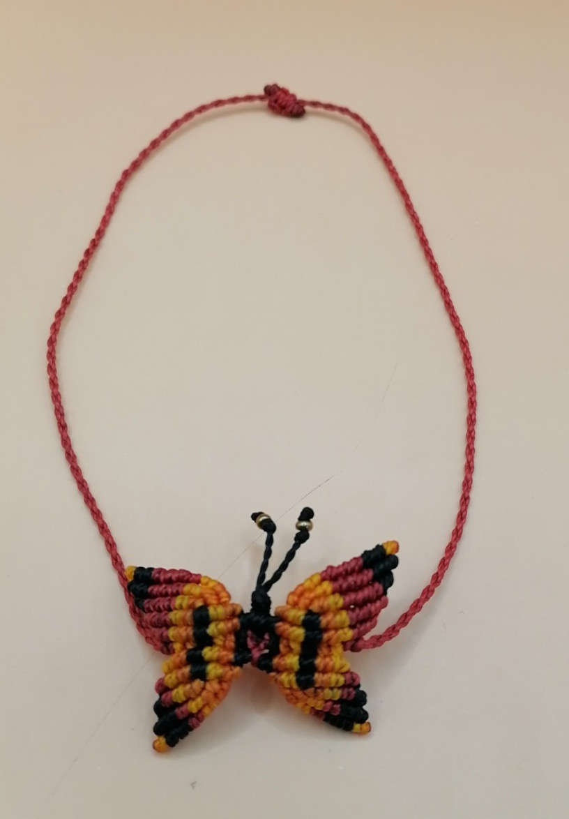 Handmade Macrame Woven Butterfly Anklet