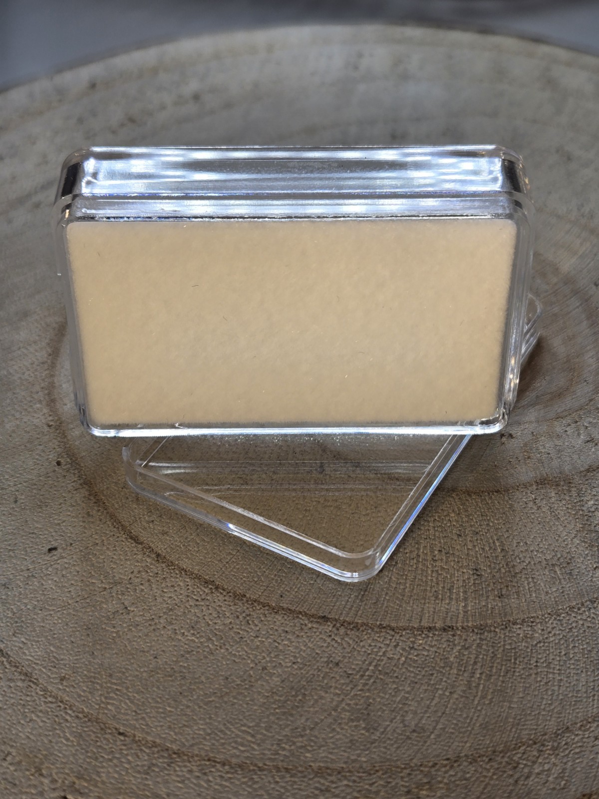 Gemstone Container White Velvet Insert Medium Size for Organization