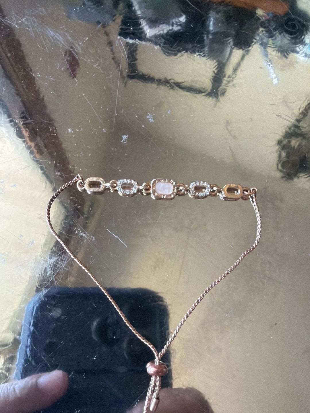 Rose Gold Tone Adjustable Link + vintage brass bangle values~80$