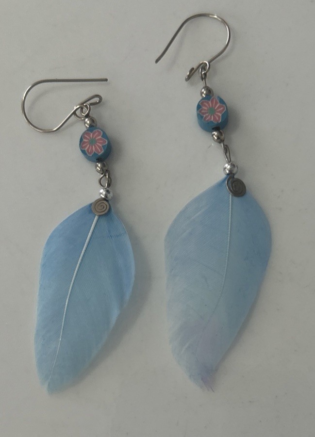 Set of 3 Feathers Alpaca Silver Gypsy Dangle Earrings