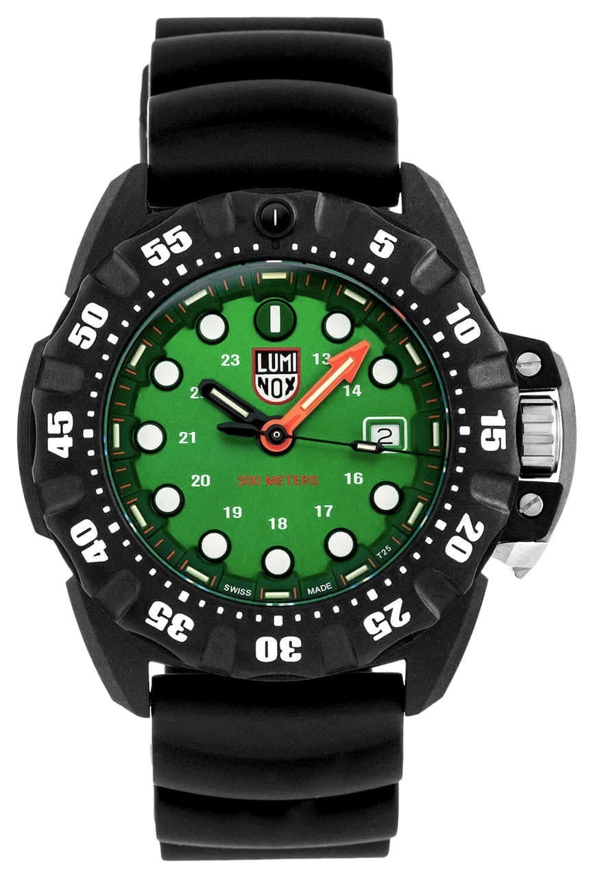 Luminox Scott Cassell Deep Dive 45mm Green Dial Rubber Men’s Watch XS.1567