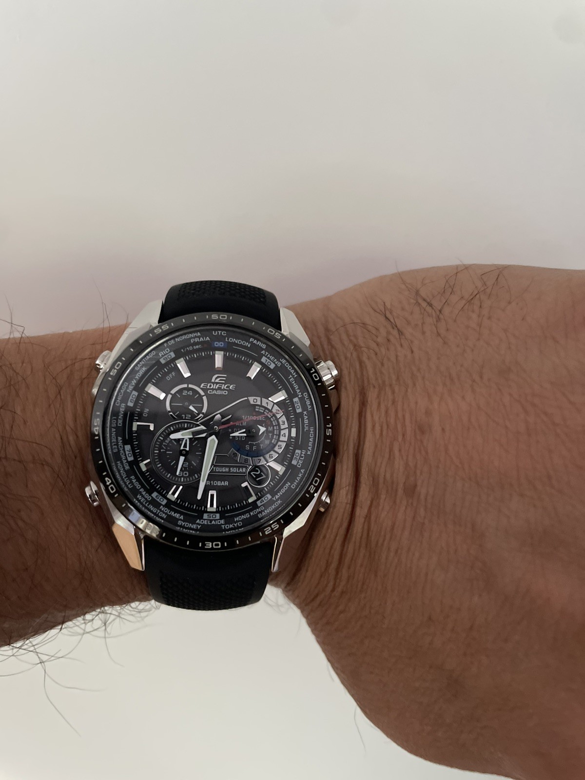 Casio Edifice Tough Solar Chronograph EQS-500 Men Watch-Excellent Condition