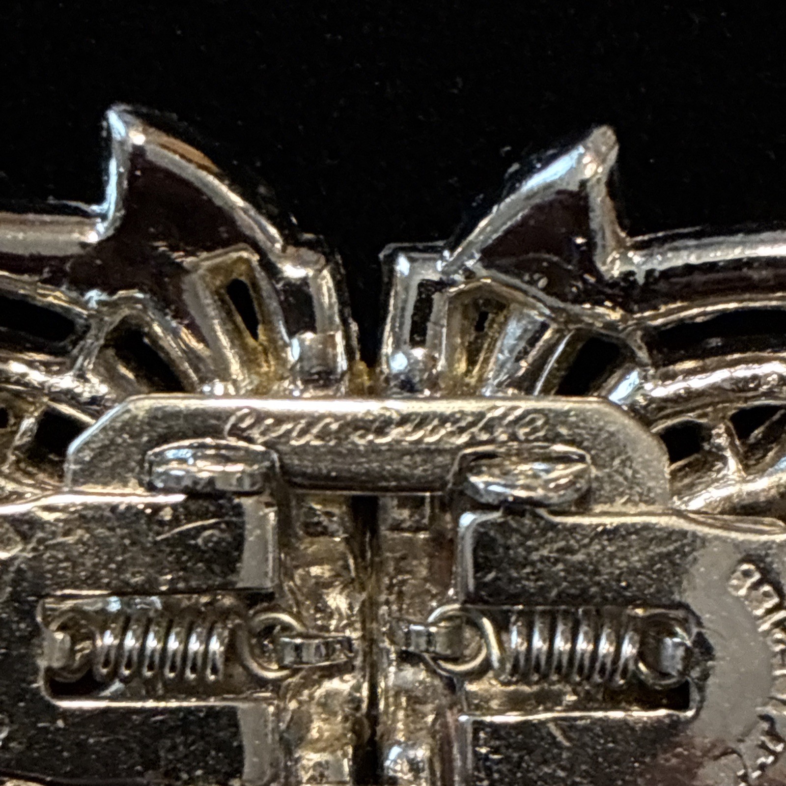 Vintage Coro Duette Rhinestone Baguette Sunburst Convertible Dress Clip Brooch