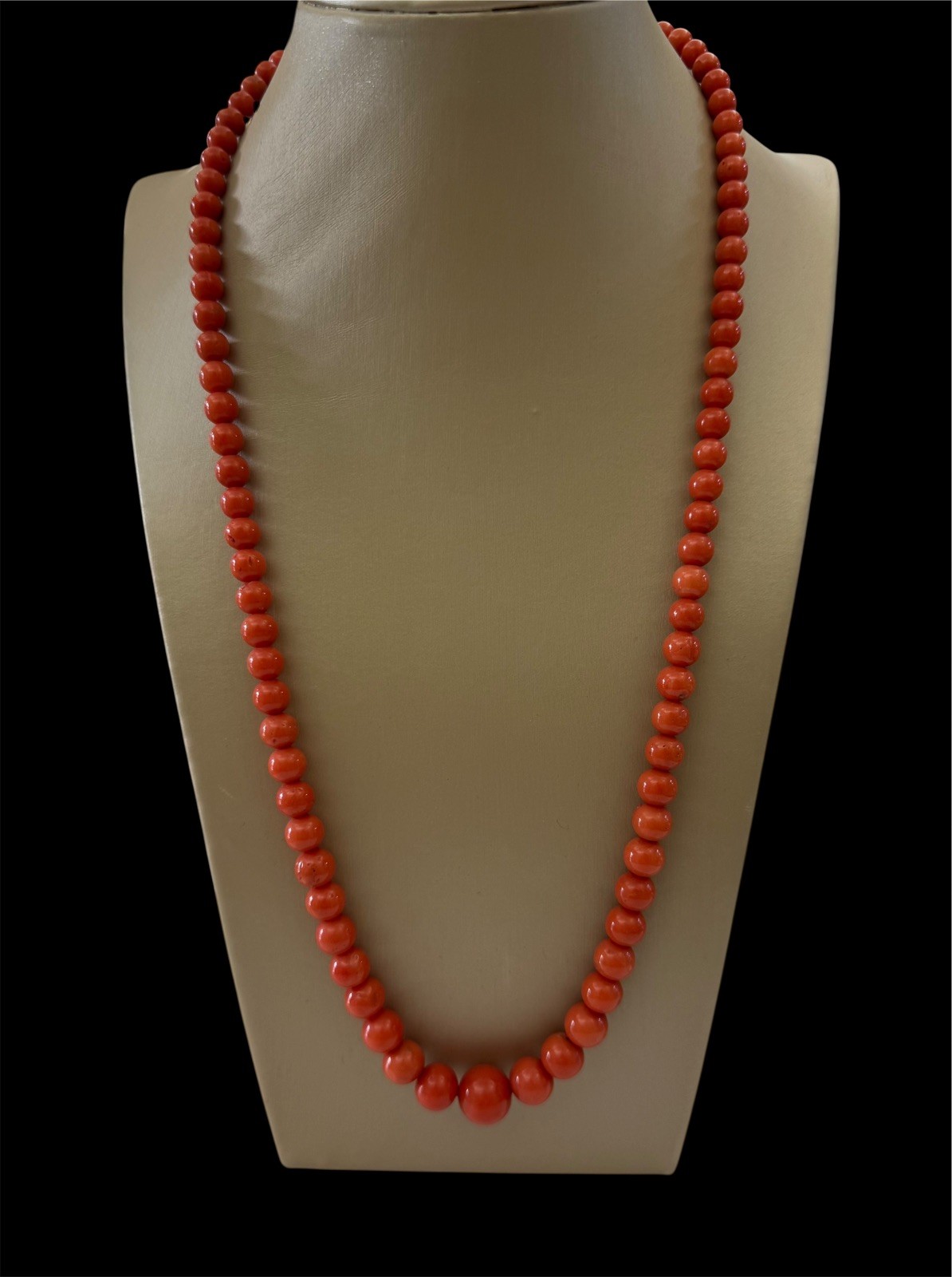 RED CORAL NECKLACE -Mediterranean -Grade -18K gold