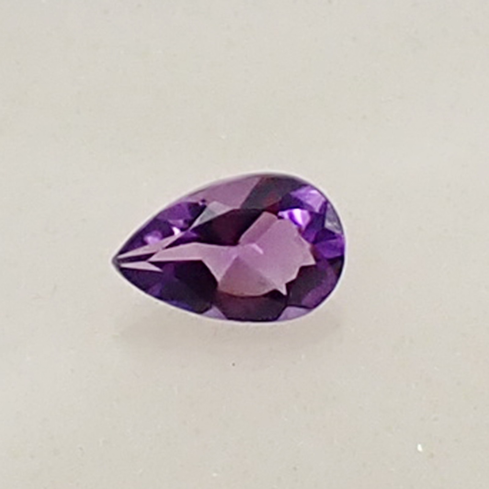 Natural 0.90ct Pear 8x5mm Teardrop Bright Purple Amethyst Loose Gemstone, Qty 1