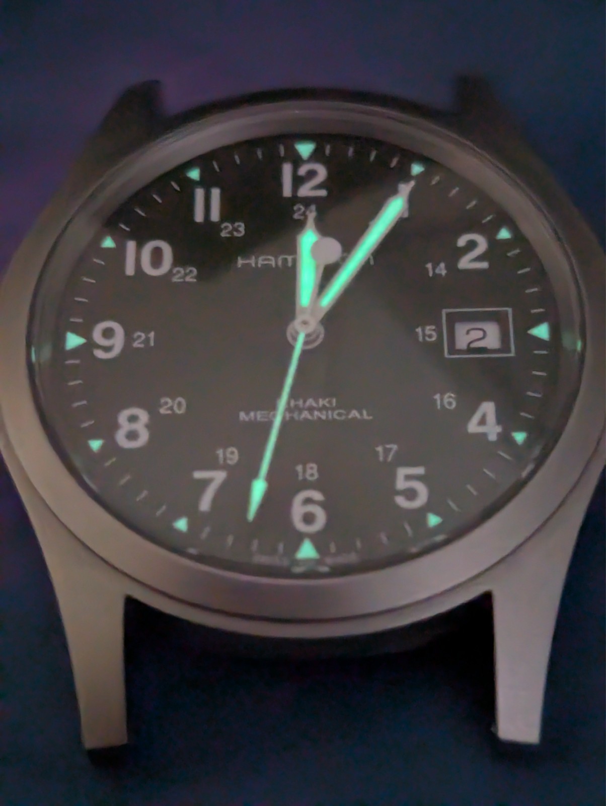 Hamilton Khaki Field Mechanical H69419363 Green ETA-2804 Date 38mm Complete Box