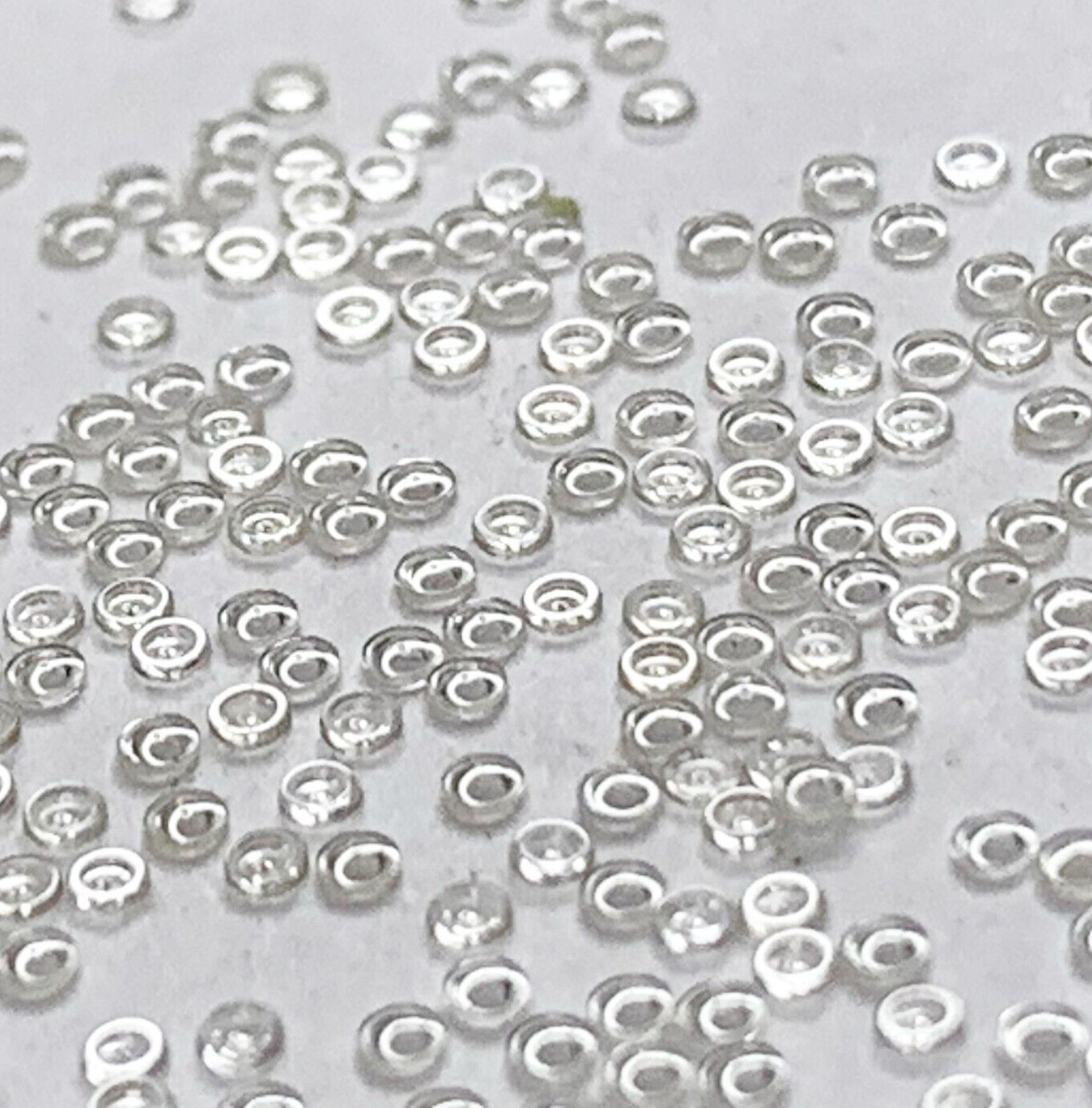 100 Clear Watch Jewels 1mm Cap Part Watchmaker Lot Repair Lab Created