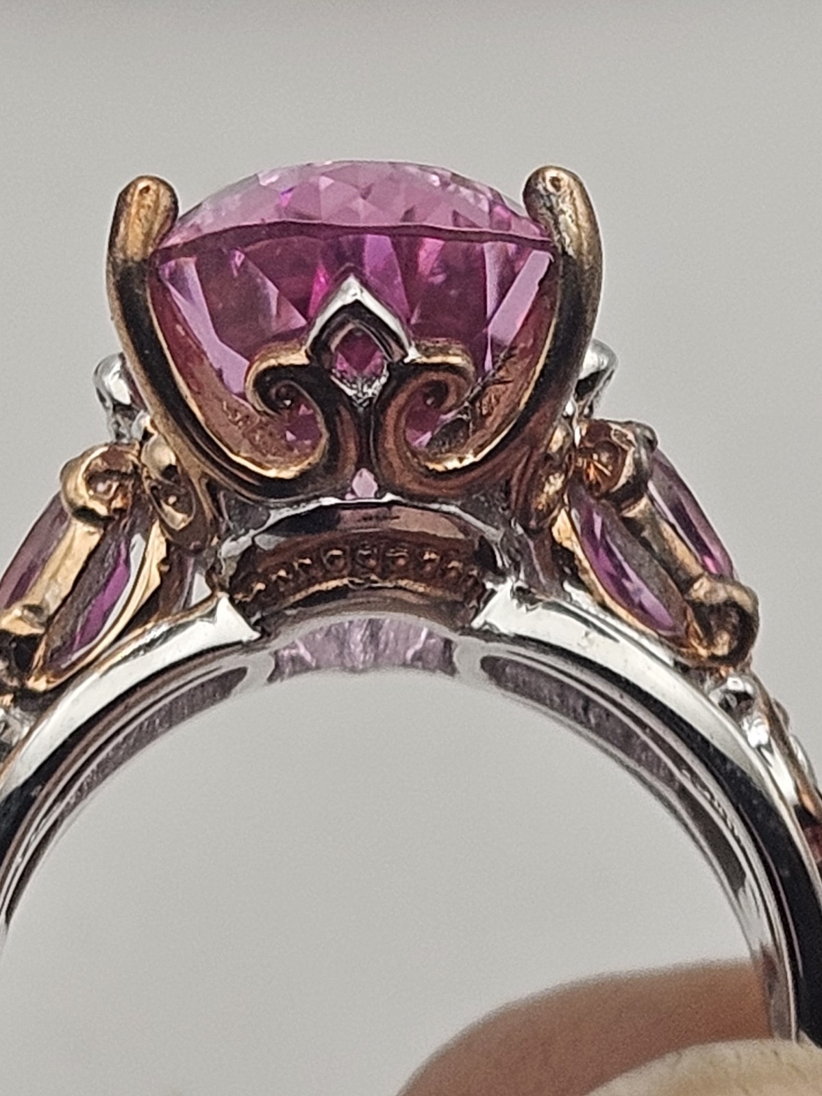 Gems EN Vouge Brilliant Multi Carat .925 Sterling Silver And Palladium Ring…