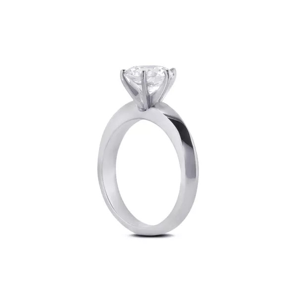 Solitaire Engagement Ring Platinum Classic Round 1.80 CT Lab-Grown Diamond E SI1