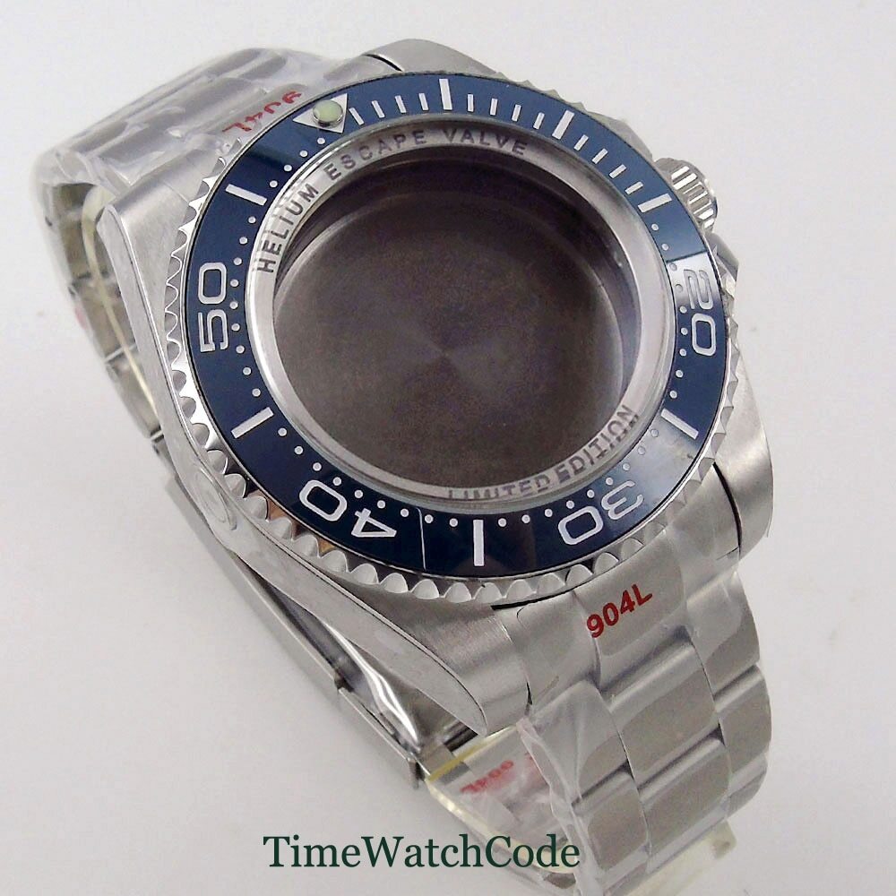 43mm Watch Case Fit SEA NH34 NH35 ETA2824 PT5000 ST2130 Ceramic/Aluminum Bezel