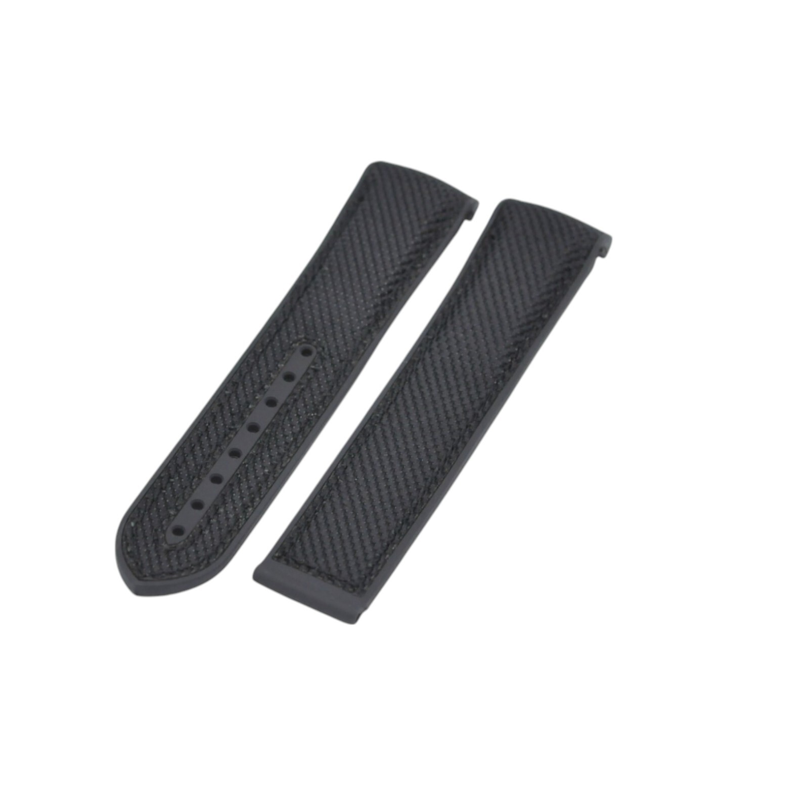 22mm Fabric Plated Rubber Watch Strap For Omega Seamaster Planet Ocean 600M