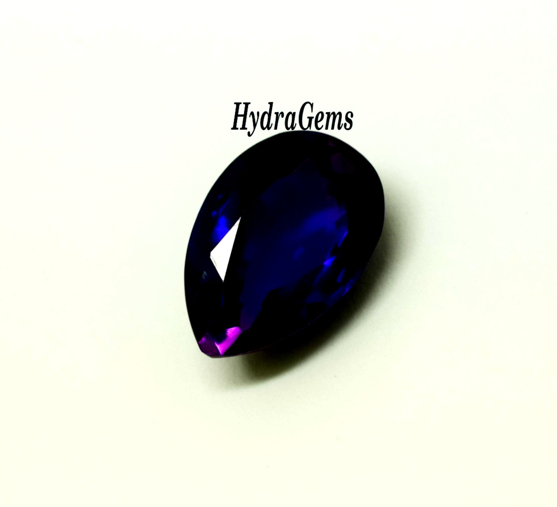 Madagascar Bi Color Sapphire Blue Violet 9.50 Ct Pear Cut Natural Loose Gemstone