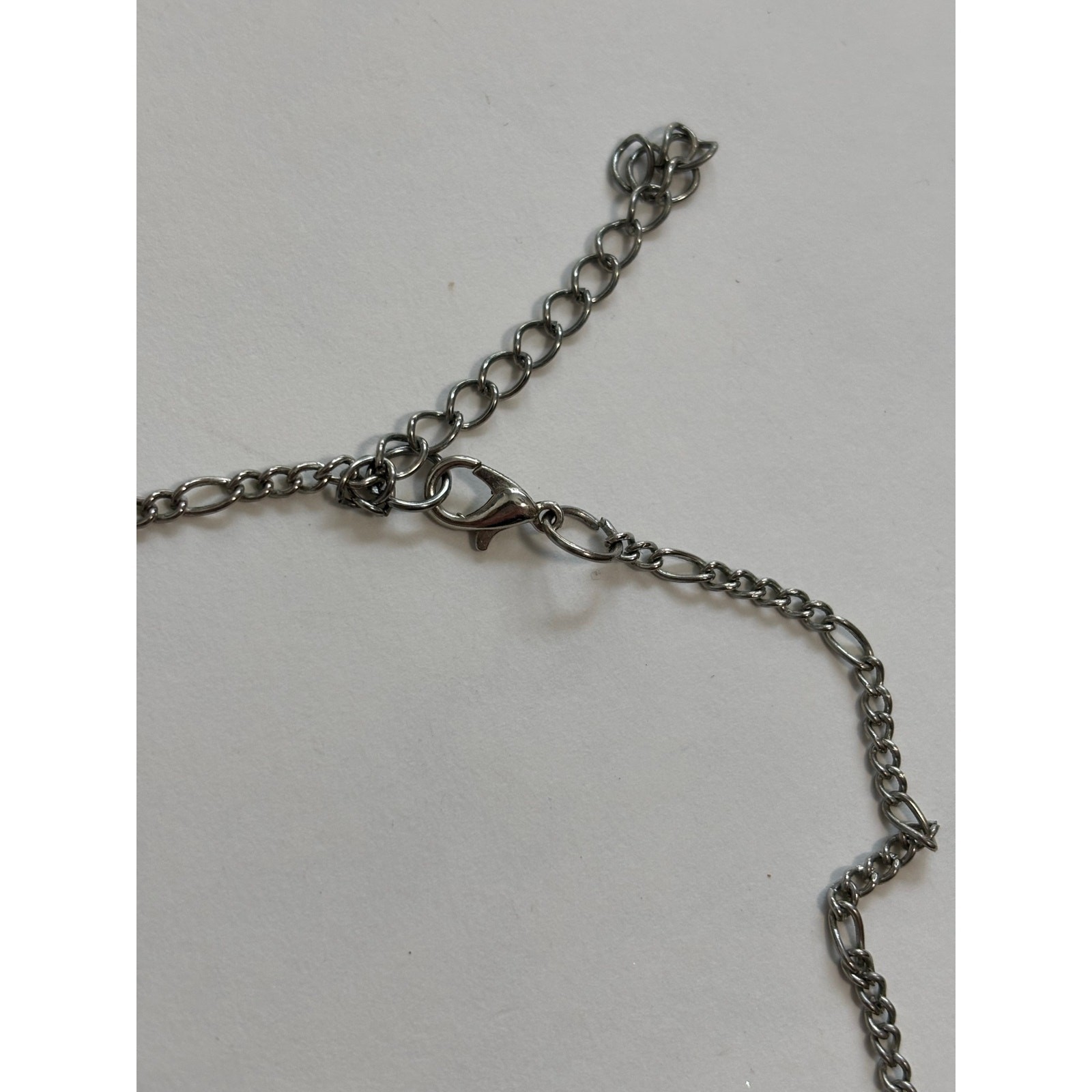 Women’s Silver Tone Chain Blue Beaded Layered Necklace BOHO Timeless Fairy Basic