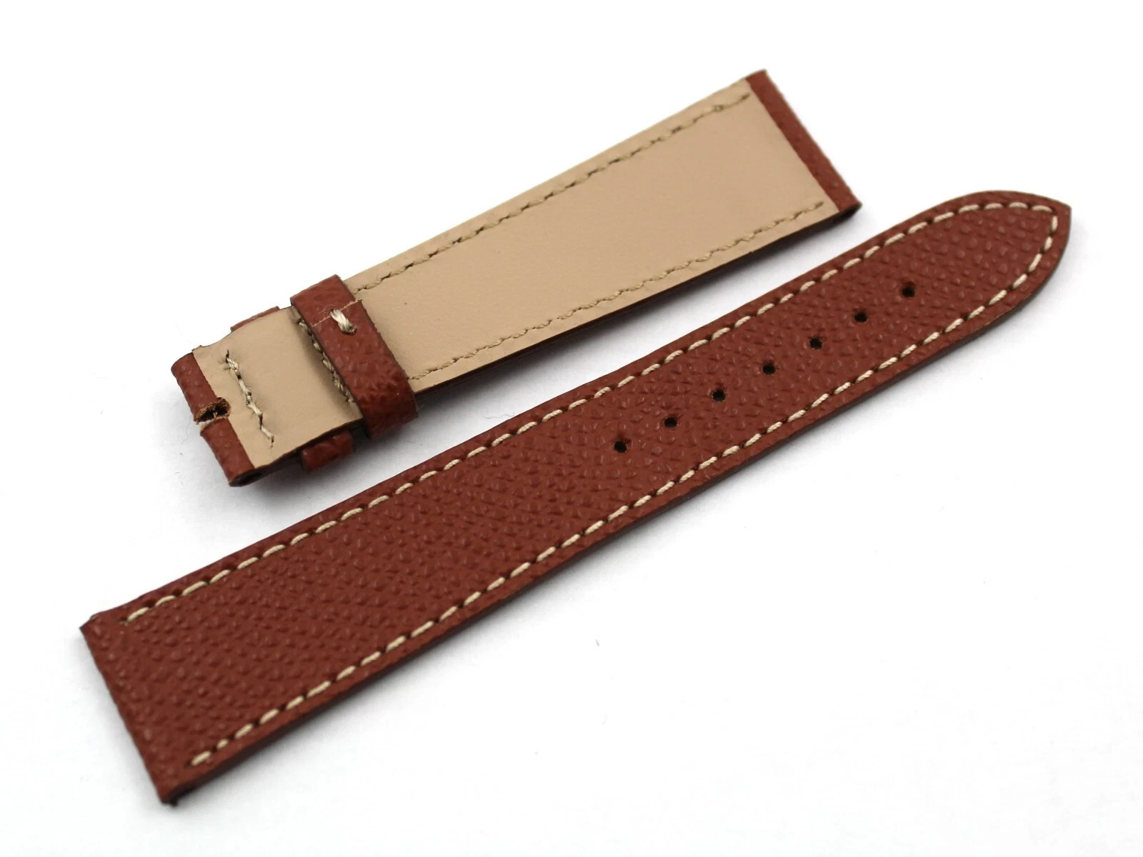 Genuine Leather Brown Brick Watch Strap Various Sizes Handmade New
