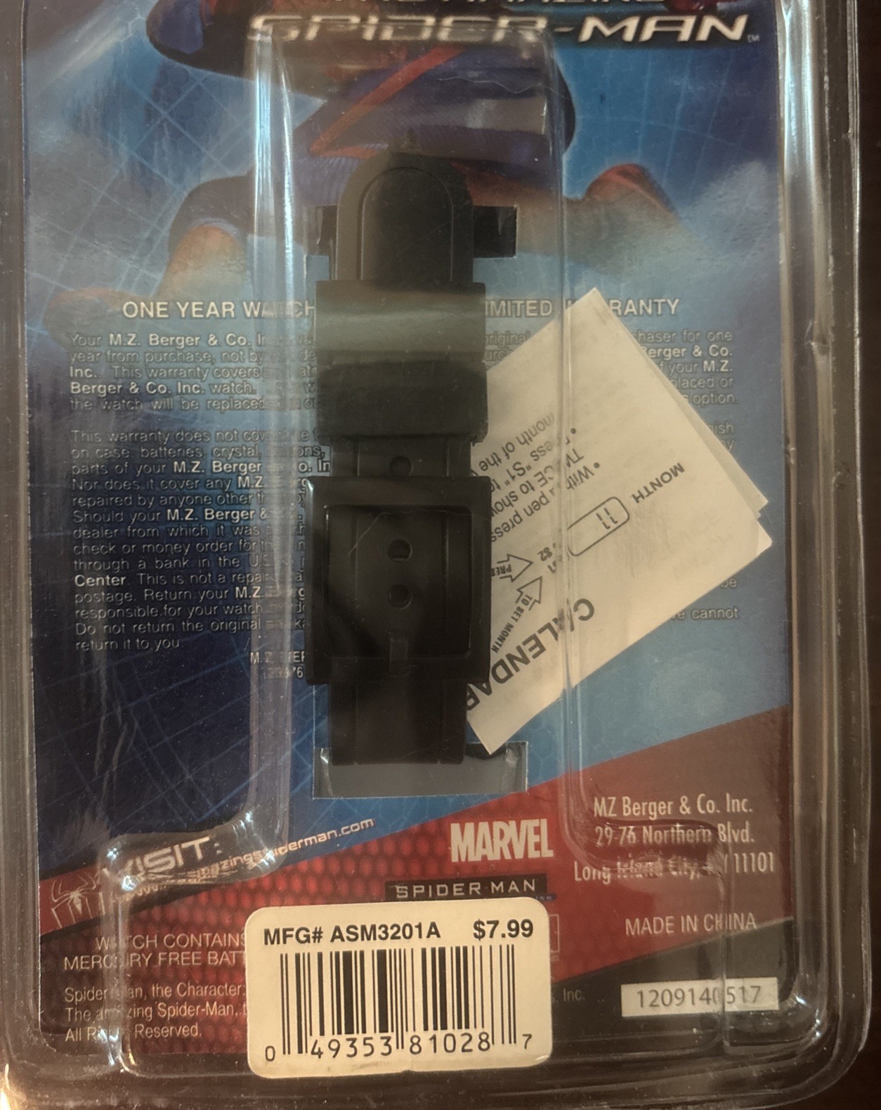 The Amazing Spider-Man Watch LCD 2012 Sealed MZ Berger & Co. Kids Child’s New