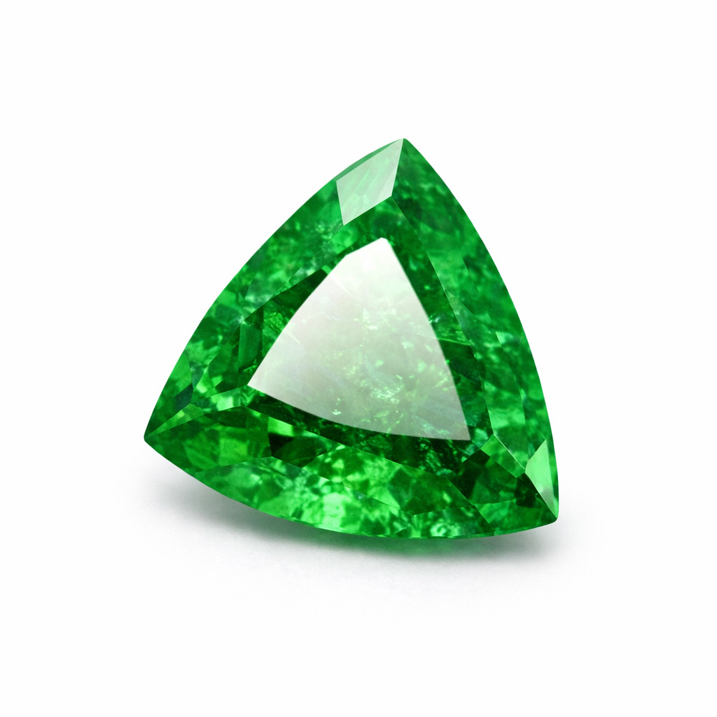 7.00 Ct Natural Colombian Emerald Trillion Cut Green CERTIFIED Loose Gemstone