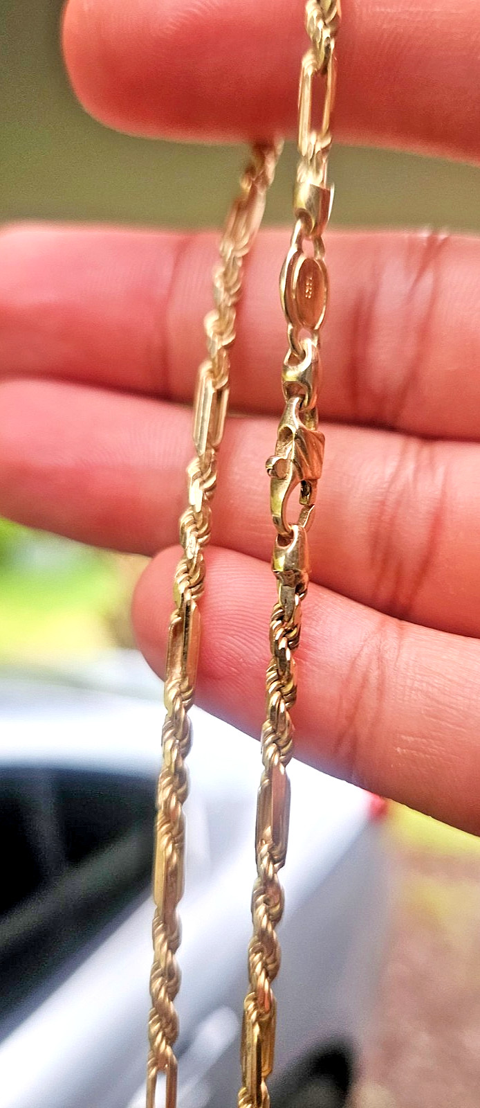 14k Milano Figarope Chain Yellow Gold 3mm Wide 19 grams 22 inch long