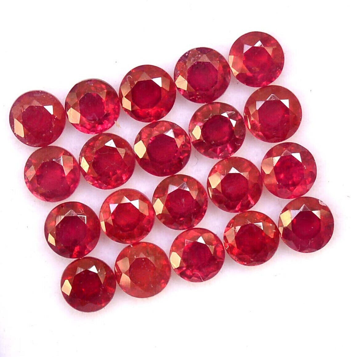 NATURAL RED RUBY 3 MM ROUND FACETED CUT LOOSE EGL CERTIFIED GEMSTONE 10 PCS