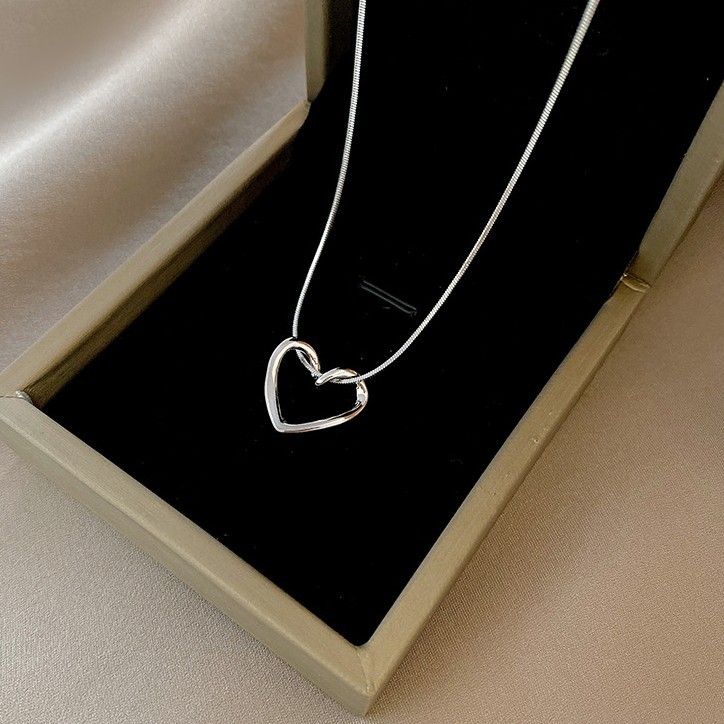 Women’s Small Single Dainty Love Heart Pendant Necklace Jewelry