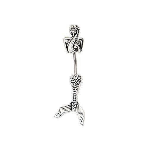 Belly Button Ring Navel Split Mermaid 316L surgical steel