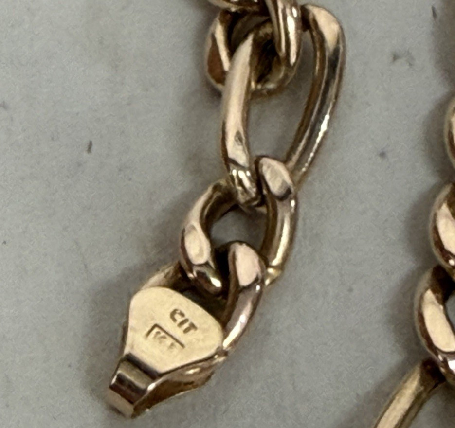 14kt Yellow Gold 20″ Figaro Chain Link Necklace 15.9g 5.7mm #1018574-1