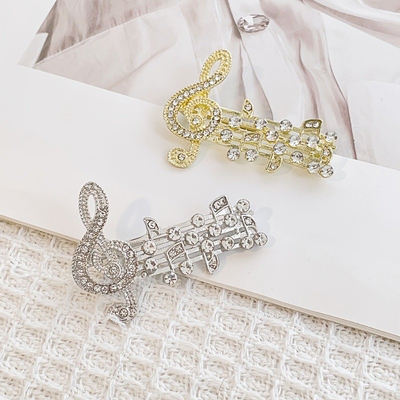 2Pcs Music Note Brooches Treble Clef Lapel Pin Jewelry Gift for Music Lovers