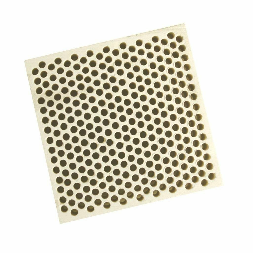 Honeycomb Ceramic Solder Block Square 294 Holes (2 mm) 50 mm x 50 mm x 12.5 mm