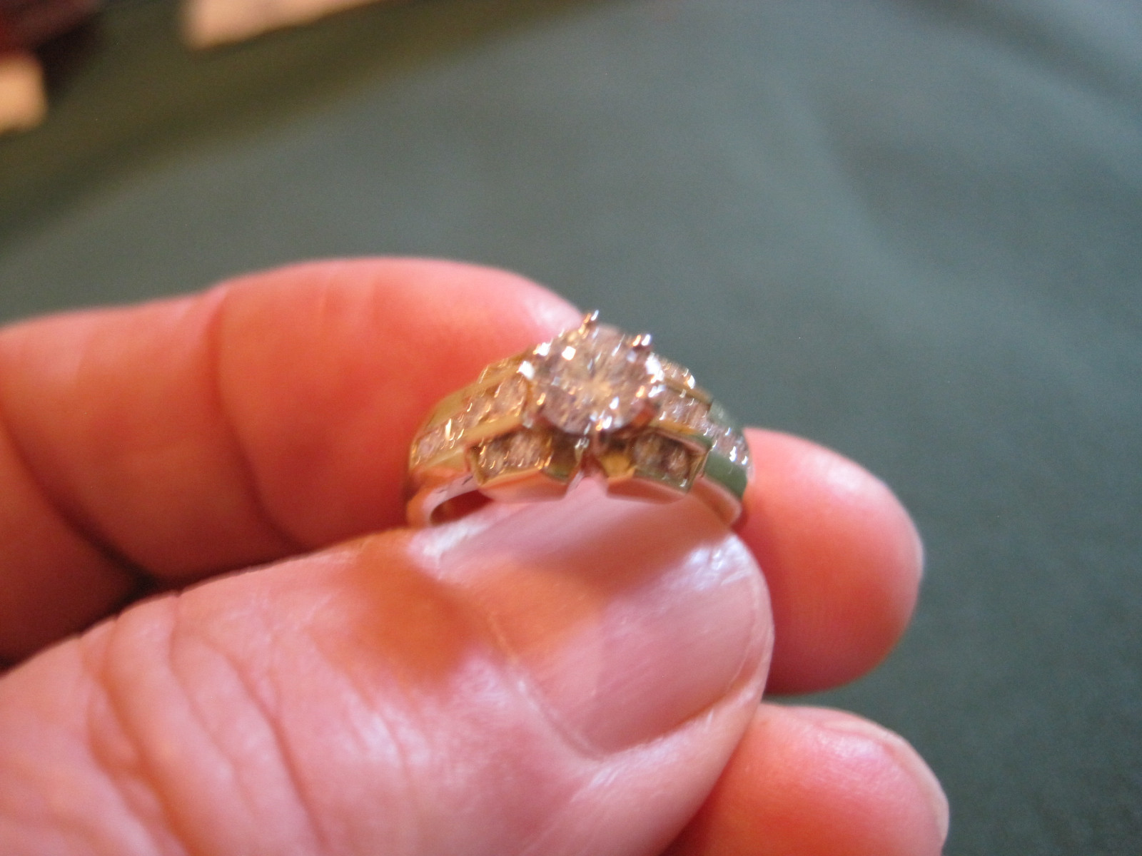 DIAMOND engagement/ wedding. all occassion 18K gold ring….154