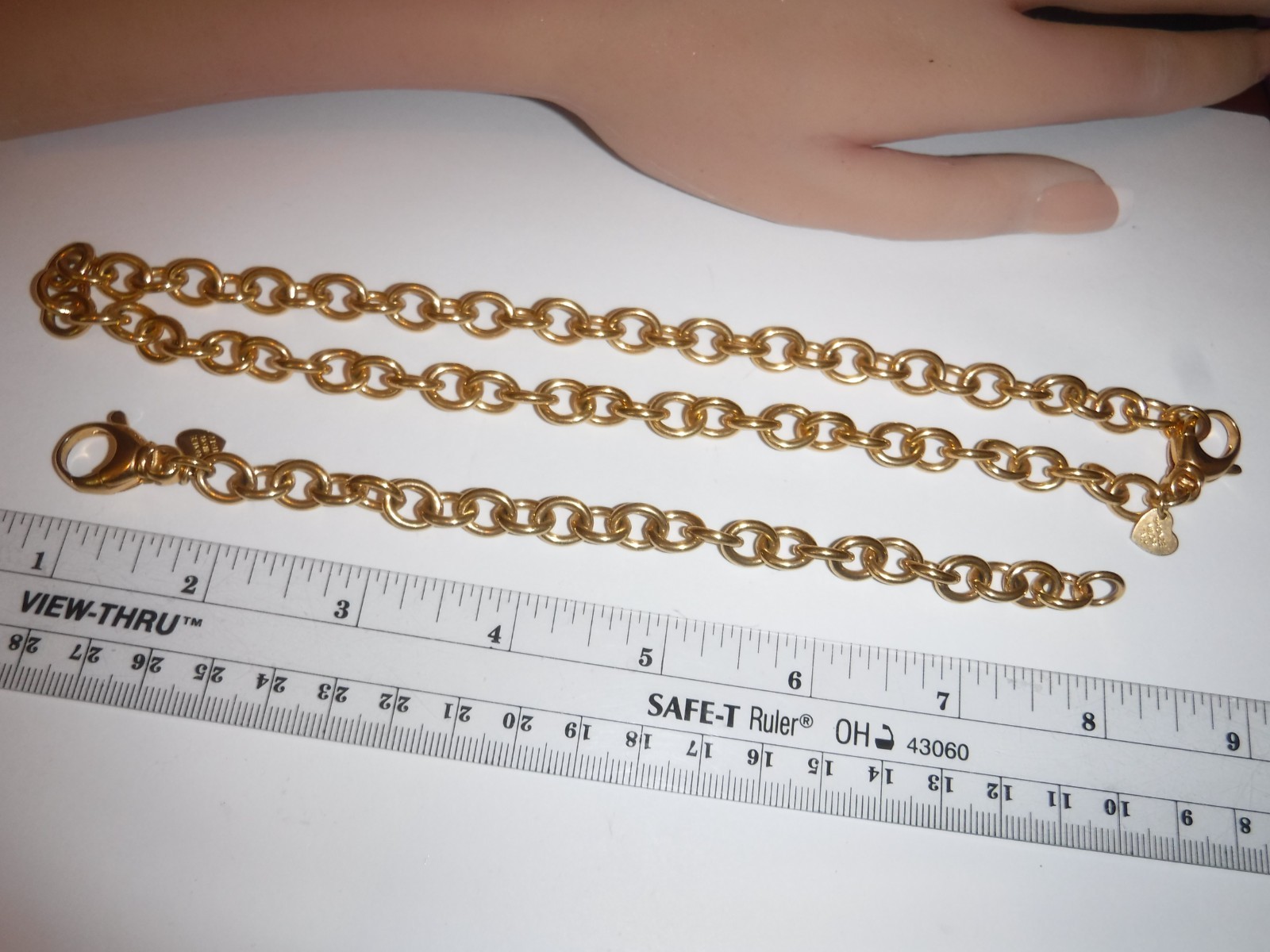 Bronzo Italia Necklace & Bracelet Set Milor Italy Yellow Bronze Oval Links