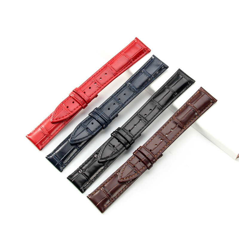 High Quality First Layer Cowhide Leather Watch Band Strap Without Buckle 12-24mm