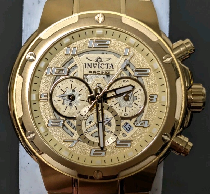 Invicta Racing S1 Rally Men’s Watch (Model 50258) – Full Gold Tone