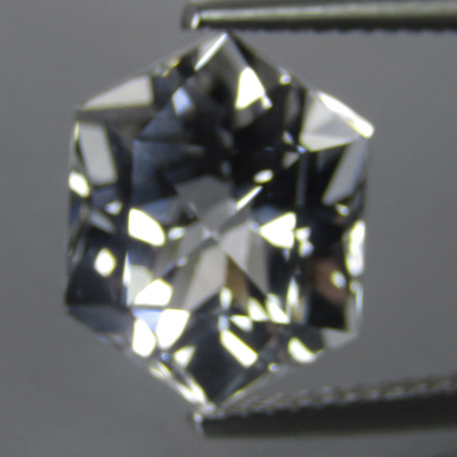 7.16Cts Stunning Natural 100% White Topaz Fancy Checker Cut Loose Gem Ref VDO