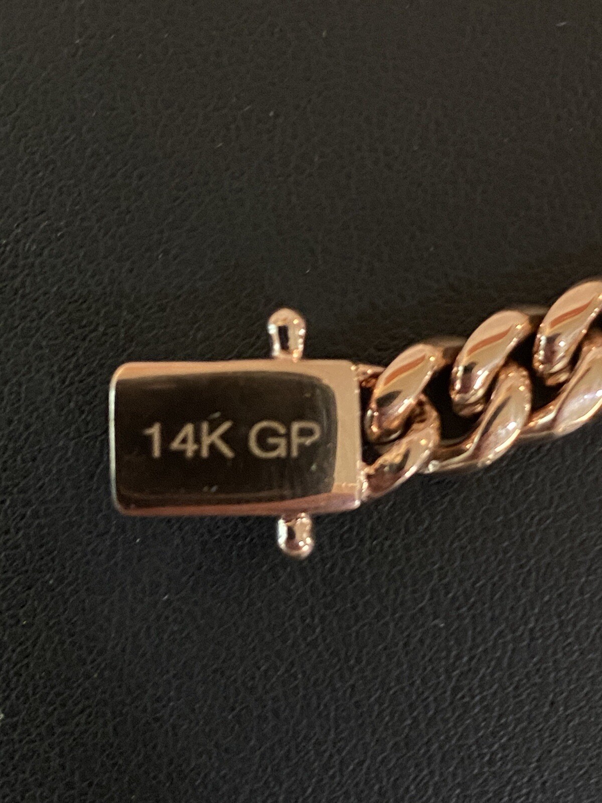 8mm Mens Miami Cuban Link Necklace 14k Rose Gold Plated Stainless Real Chain