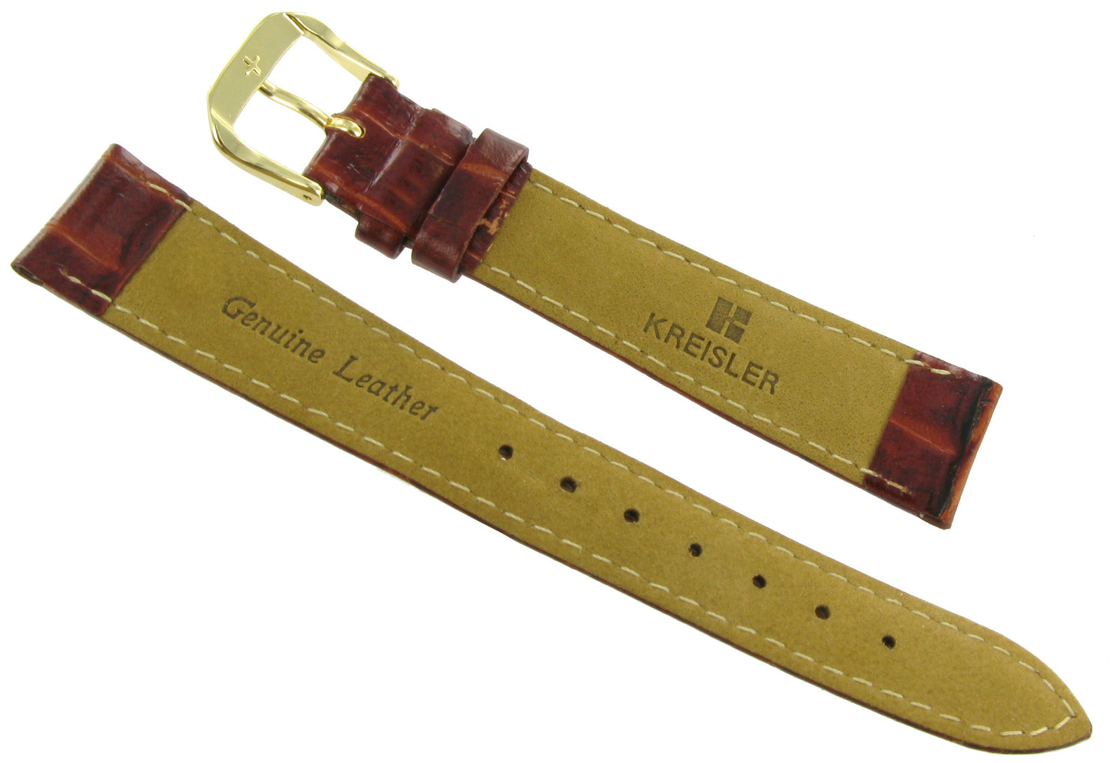 12mm Kreisler Honey Tan Bamboo Alligator Grain Leather Ladies Band Regular BOGO!