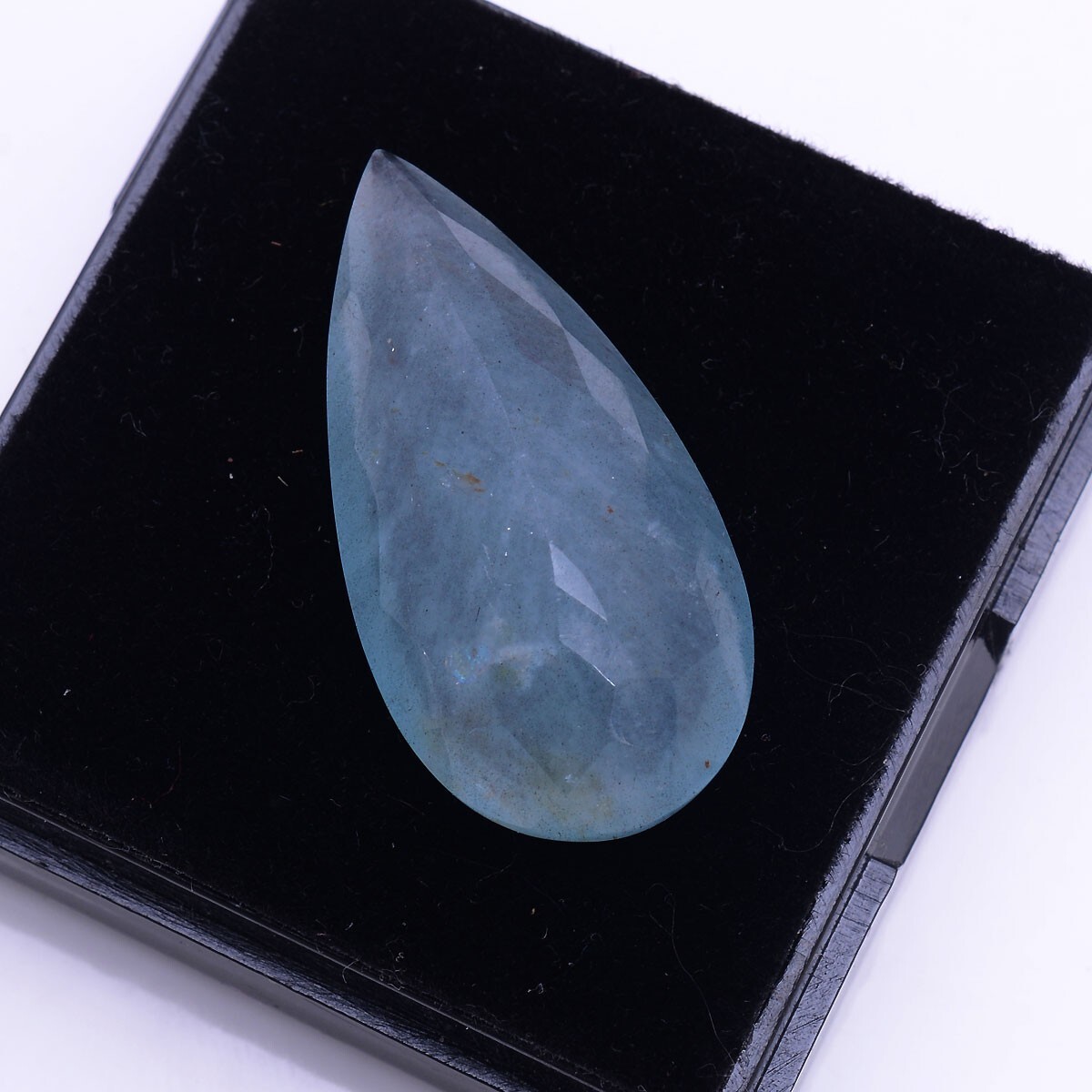 22.00 Cts Natural Aquamarine Untreated 30mm*15mm Pear Faceted Cut Loose Gemstone