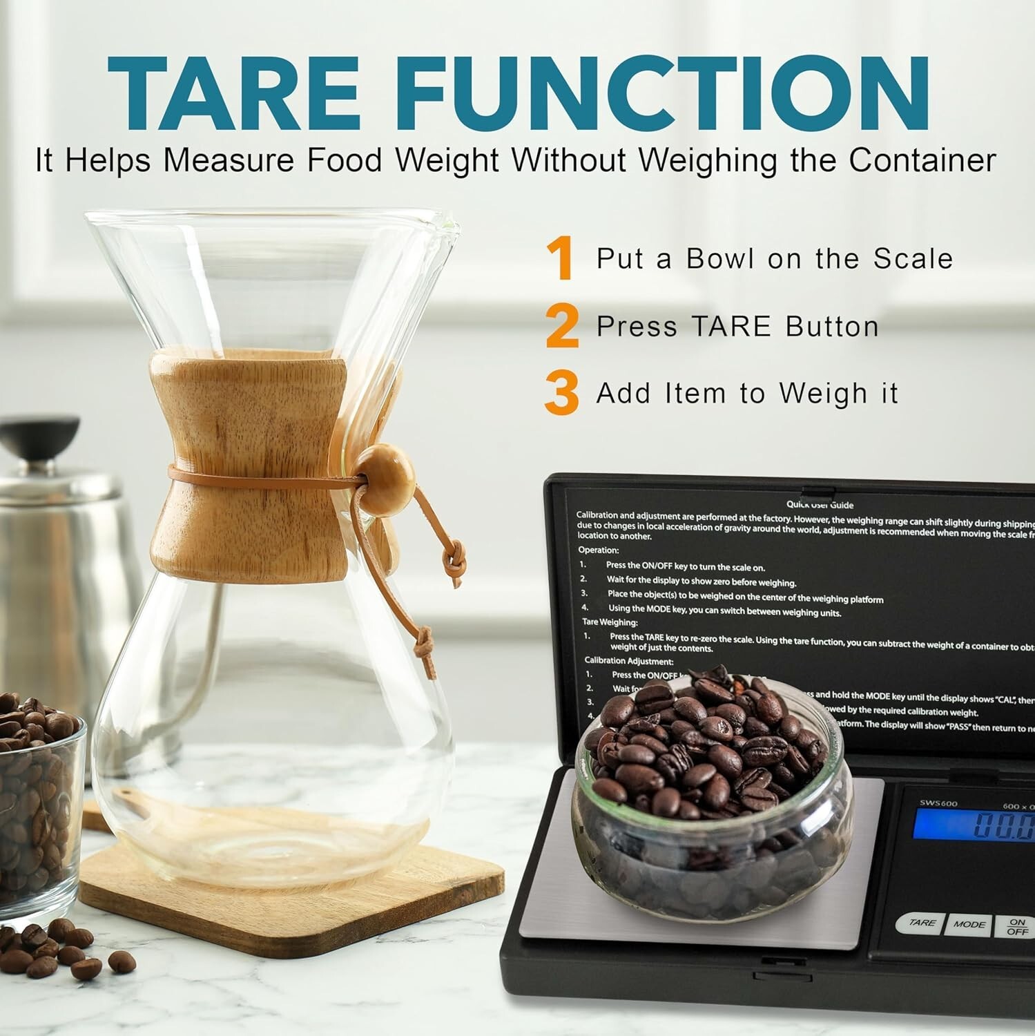 Smart Weigh Digital Pocket Gram Scale, 600g x 0.1g Digital Gram Scale