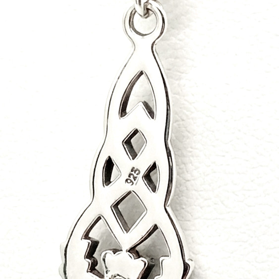 Vintage 925 Sterling Silver Amethyst Celtic Irish Claddagh Necklace