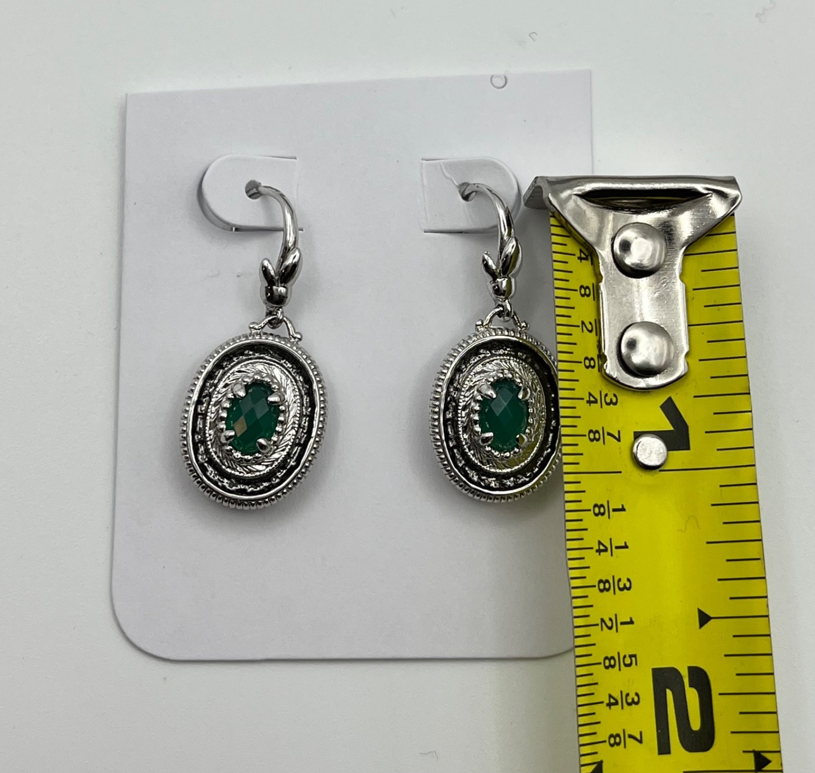 Gabriel & Co. Sterling Silver Green stone Earrings