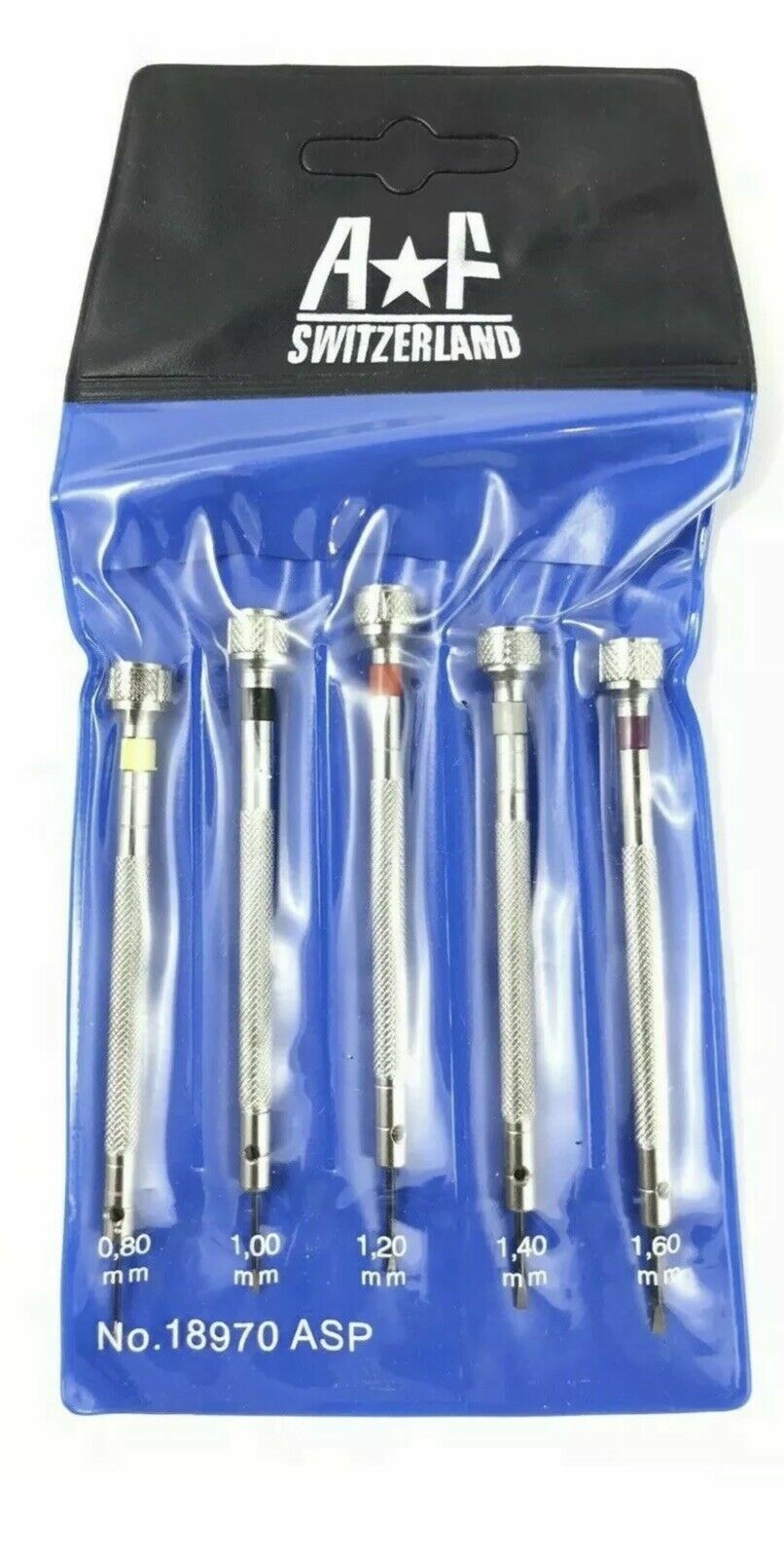 Professional Top Quality Swiss AF Watch flat head blade Screwdriver 5 pc Set NEW