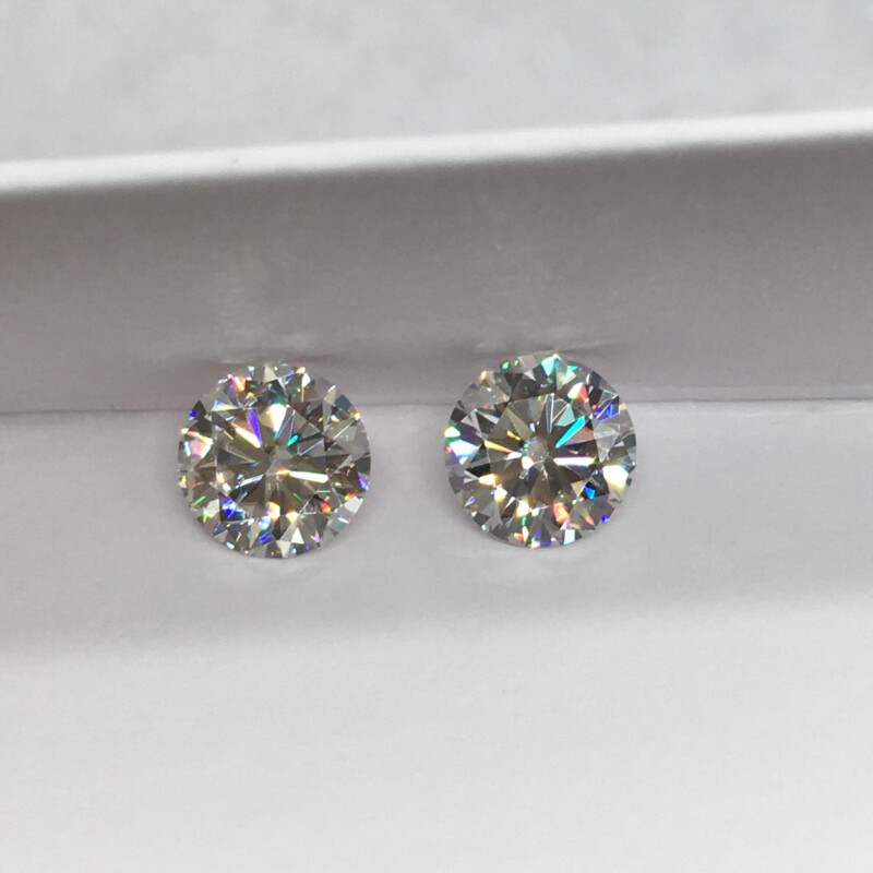 3-15mm VVS1 D Color Round Loose Moissanite Real Gem Stone GRA Certificate