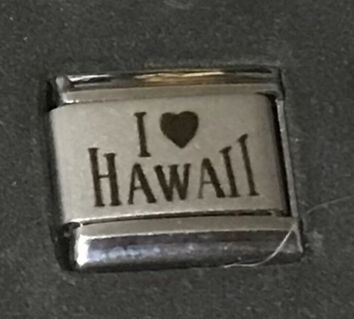 I Heart Love Hawaii WHOLESALE LASER ITALIAN CHARM Link 9MM K37