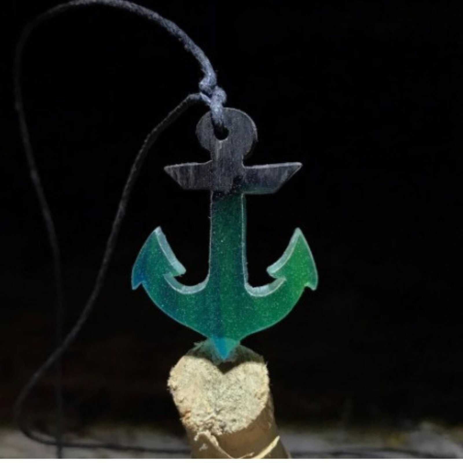 sailor epoxy necklace, handmade epoxy necklace