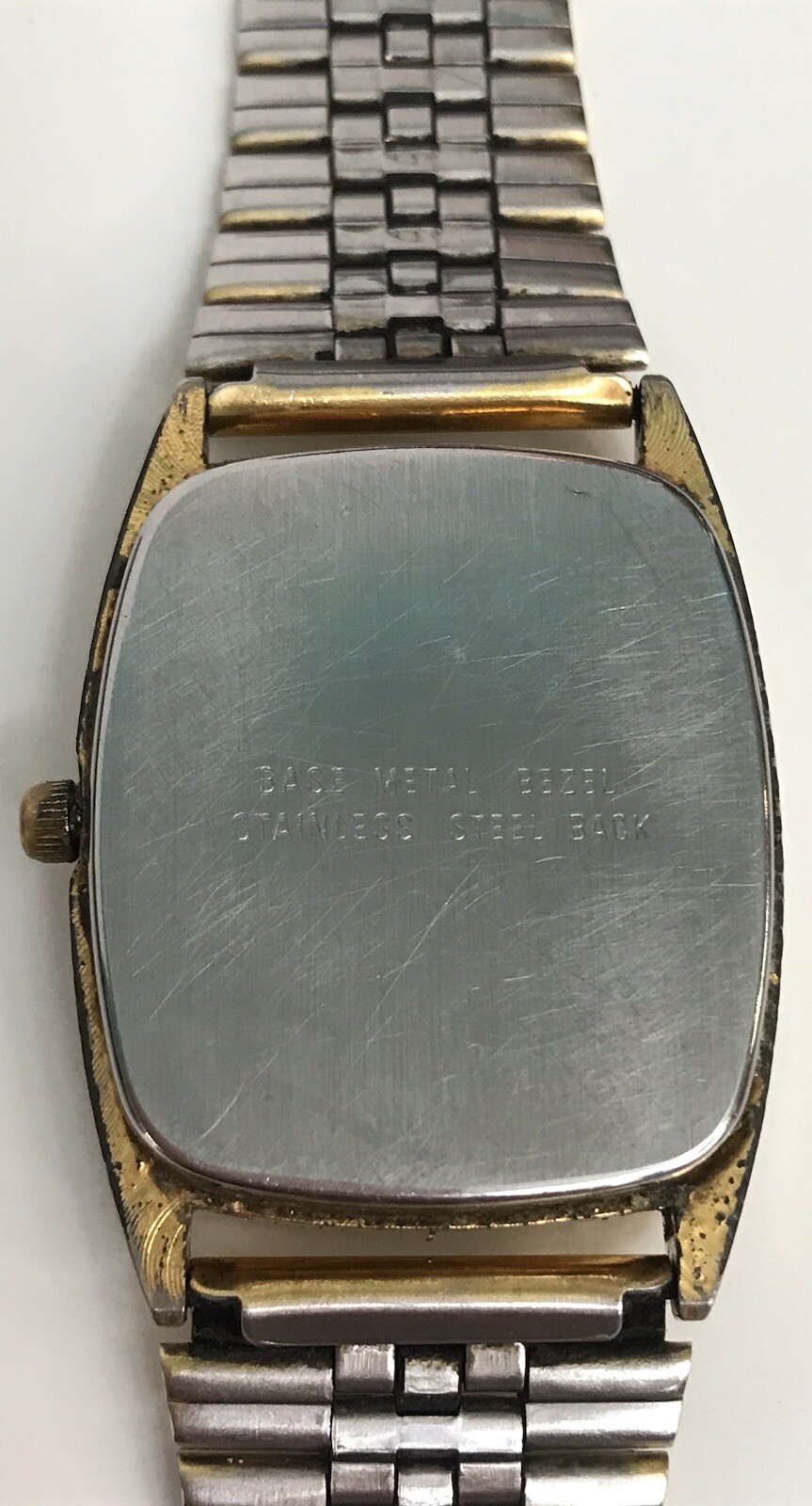 Vintage BENRUS Diamond Quartz Wristwatch Rectangle *Not Working*