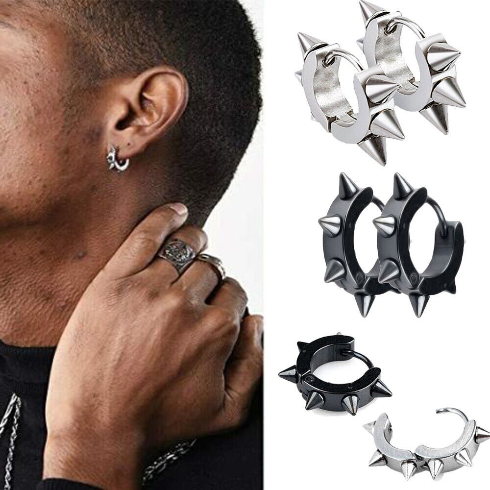 Stainless Steel Hoop Earrings Small Hoop Loop Huggie Ear Piercings for Men Women